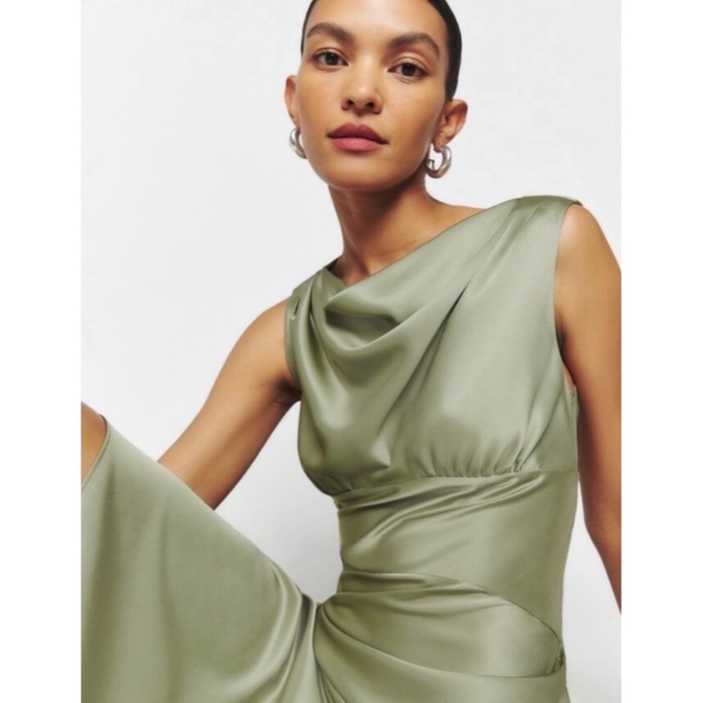 Reformation Dessa Artichoke Satin Maxi Dress - Picture 2 of 6